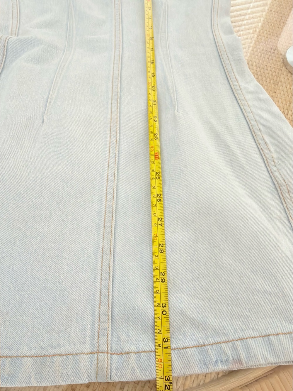 AGOLDE Barton Denim Mini Dress Light Indigo Size XS - Picture 10 of 17